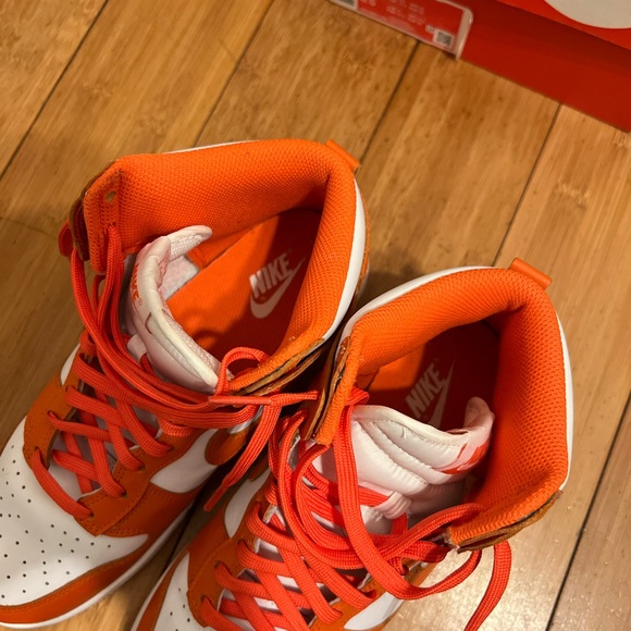 Nike Kids' Orange and White Sneakers - Picture 3 of 6